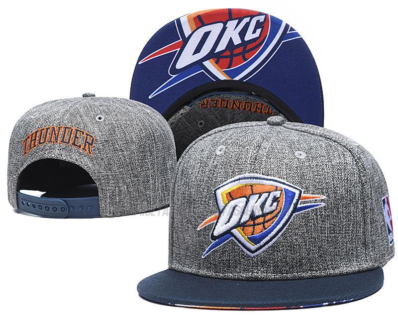 gorras de hip hop oklahoma city thunder de chh101 gris