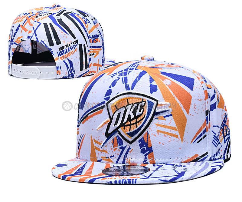 gorras de hip hop oklahoma city thunder de chh104 blanco