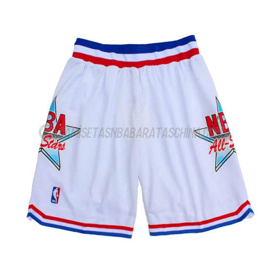 pantalones cortos de baloncesto all-star de 1992 blanco