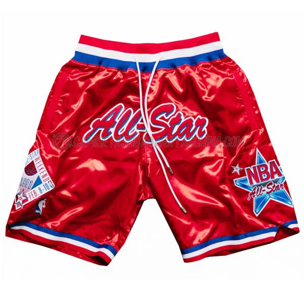 pantalones cortos de baloncesto all-star de just don 1991 rojo