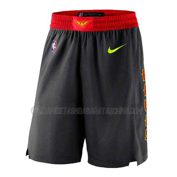 pantalones cortos de baloncesto atlanta hawks de 2016-19 negro