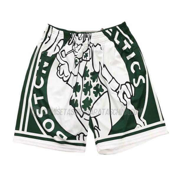 pantalones cortos de baloncesto boston celtics de big face verde