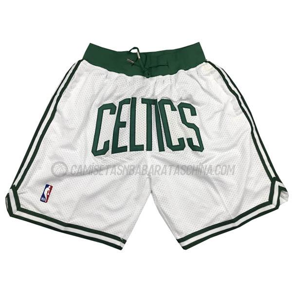 pantalones cortos de baloncesto boston celtics de just don blanco