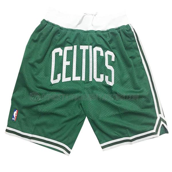 pantalones cortos de baloncesto boston celtics de just don verde