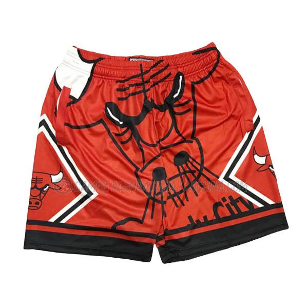 pantalones cortos de baloncesto chicago bulls de big face rojo