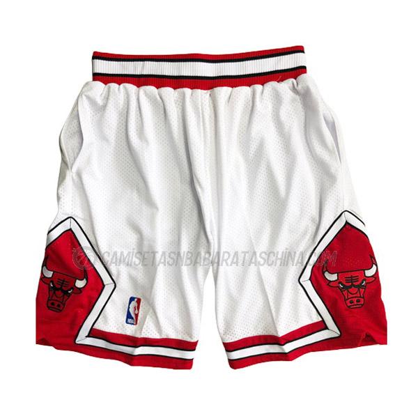 pantalones cortos de baloncesto chicago bulls de con bolsillo blanco