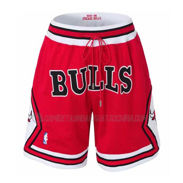 pantalones cortos de baloncesto chicago bulls de just don rojo