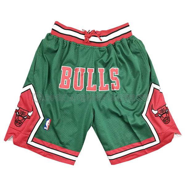 pantalones cortos de baloncesto chicago bulls de just don verde