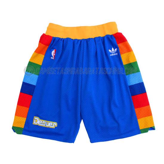 pantalones cortos de baloncesto denver nuggets de 1989-93 azul