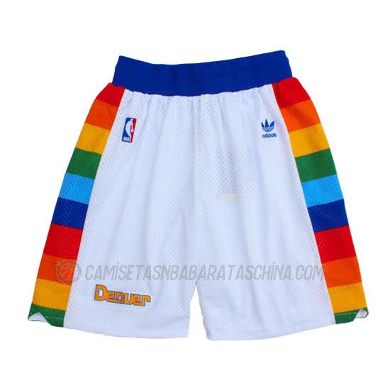 pantalones cortos de baloncesto denver nuggets de 1989-93 blanco