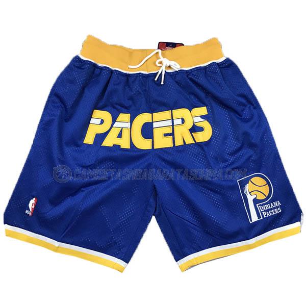 pantalones cortos de baloncesto indiana pacers de classic edition azul