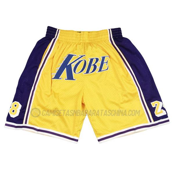 pantalones cortos de baloncesto kobe bryant de just don amarillo