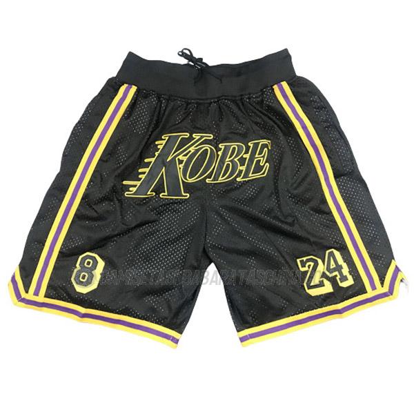 pantalones cortos de baloncesto kobe bryant de just don negro