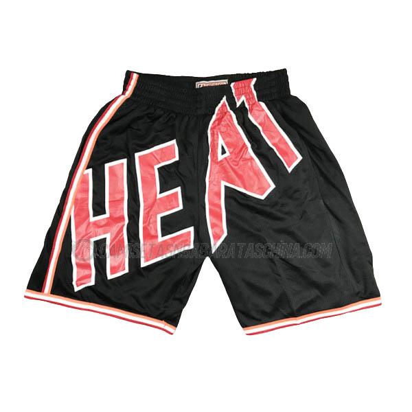 pantalones cortos de baloncesto miami heat de big face negro