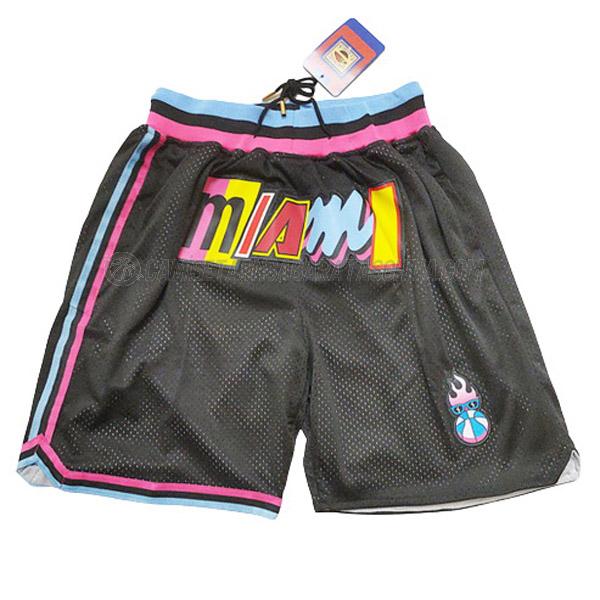 pantalones cortos de baloncesto miami heat de just don negro