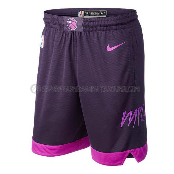 pantalones cortos de baloncesto minnesota timberwolves de city edition 2019