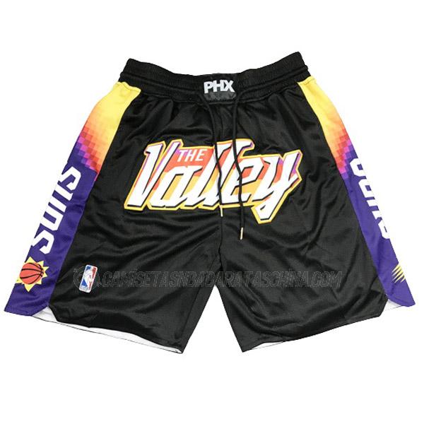 pantalones cortos de baloncesto phoenix suns de con bolsillo negro