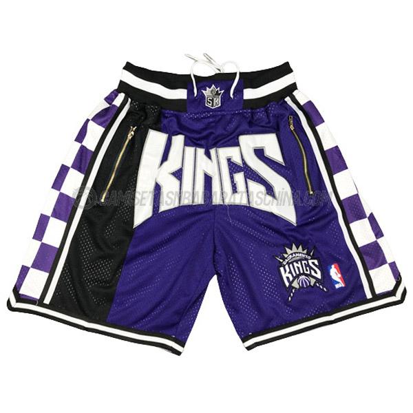 pantalones cortos de baloncesto sacramento kings de just don púrpura