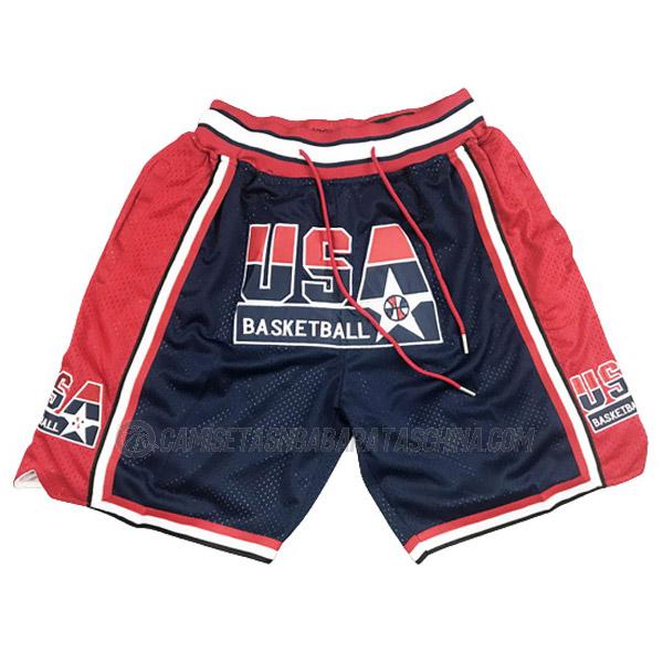 pantalones cortos de baloncesto usa de 1992 azul marino