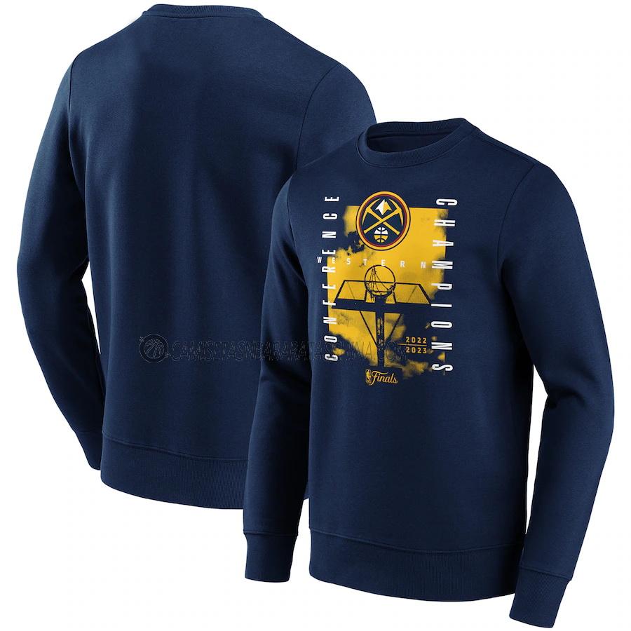 sudadera denver nuggets de 23621a10 hombre western champions 2022-23 azul