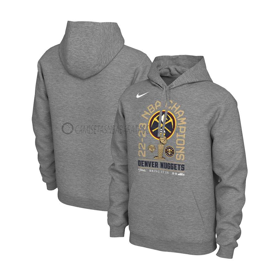 sudadera denver nuggets de 23621a11 hombre nba champions 2022-23 gris