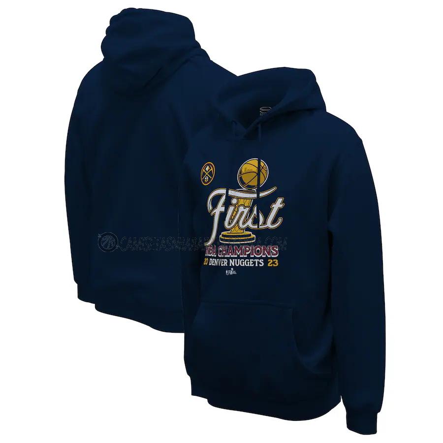 sudadera denver nuggets de 23621a3 hombre western champions 2022-23 azul