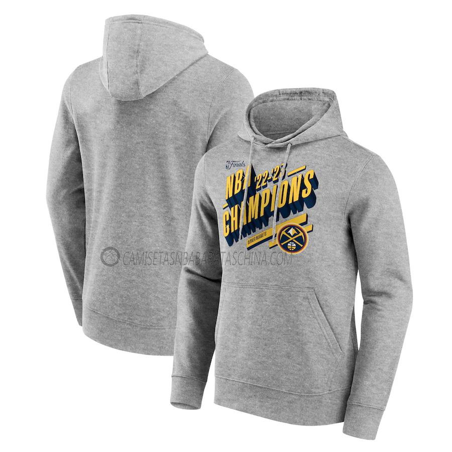 sudadera denver nuggets de 23621a4 hombre nba champions 2022-23 gris