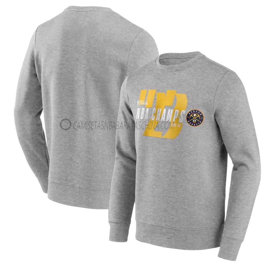 sudadera denver nuggets de 23621a6 hombre nba champions 2022-23 gris